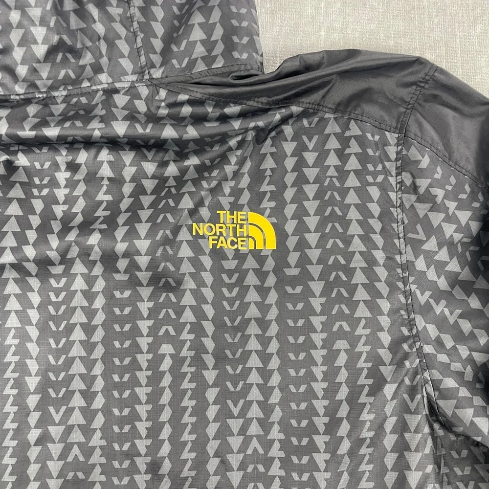 The North Face Mens M Gray Windbreaker Anorak WindWall Geometric Print